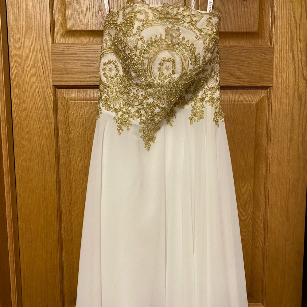 White semi-formal dress